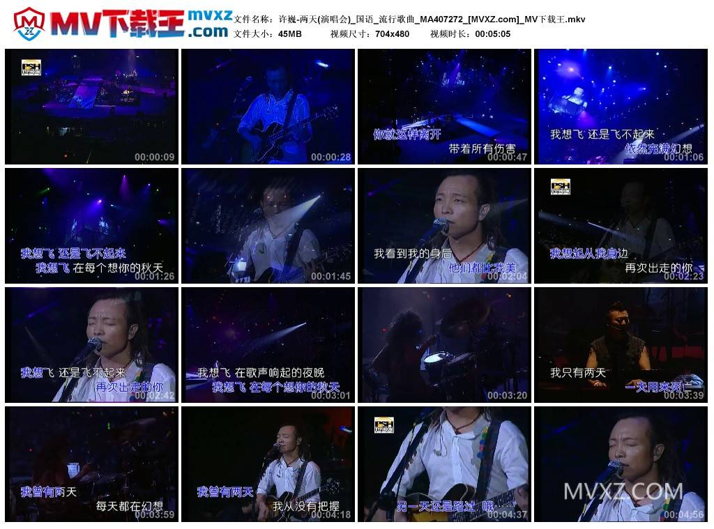 许巍-两天(演唱会)_国语_流行歌曲_MA407272